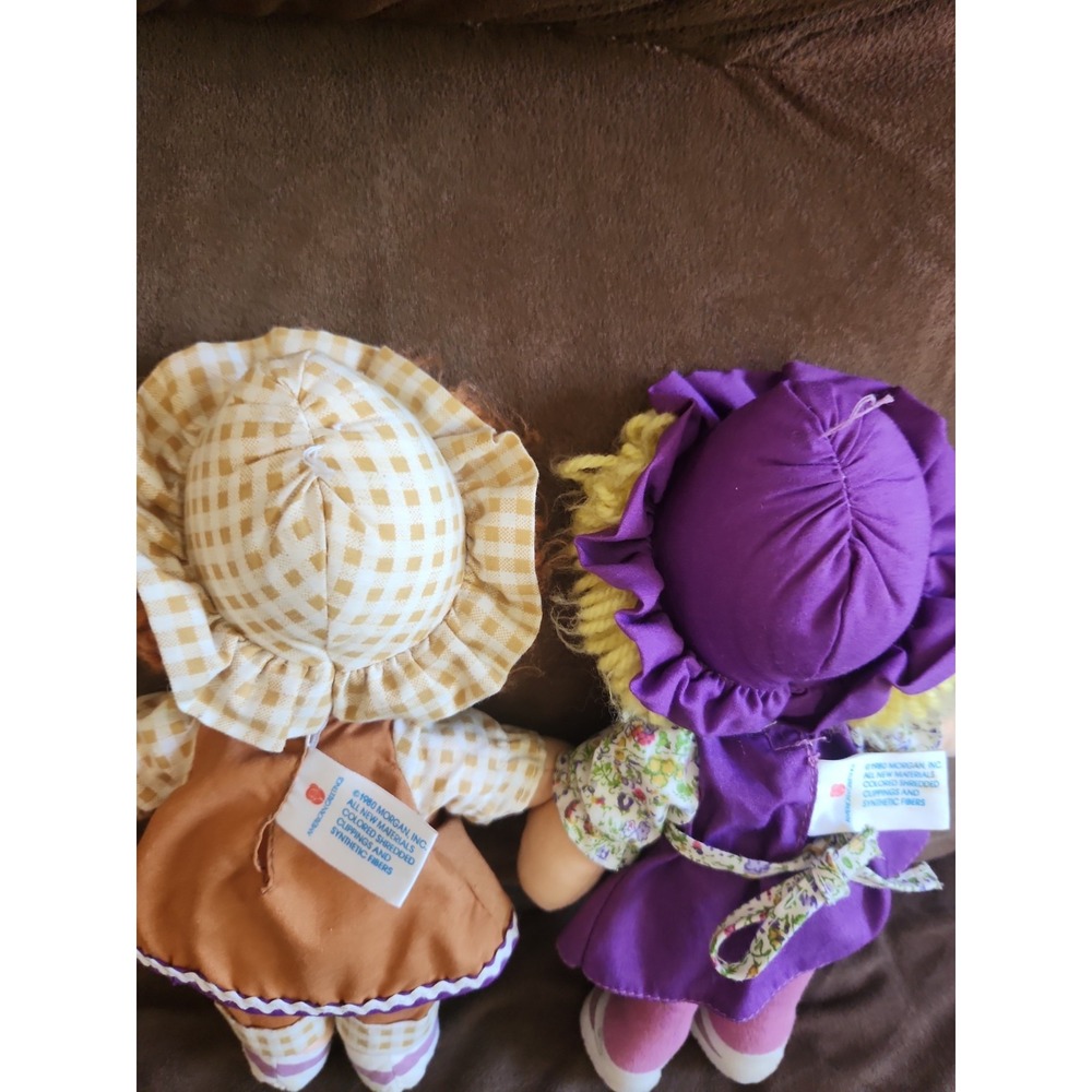 Vintage 1980 AmToy American Greeting Peanut Butter Jelly Soft Rag Dolls Set Read - Picture 8 of 16